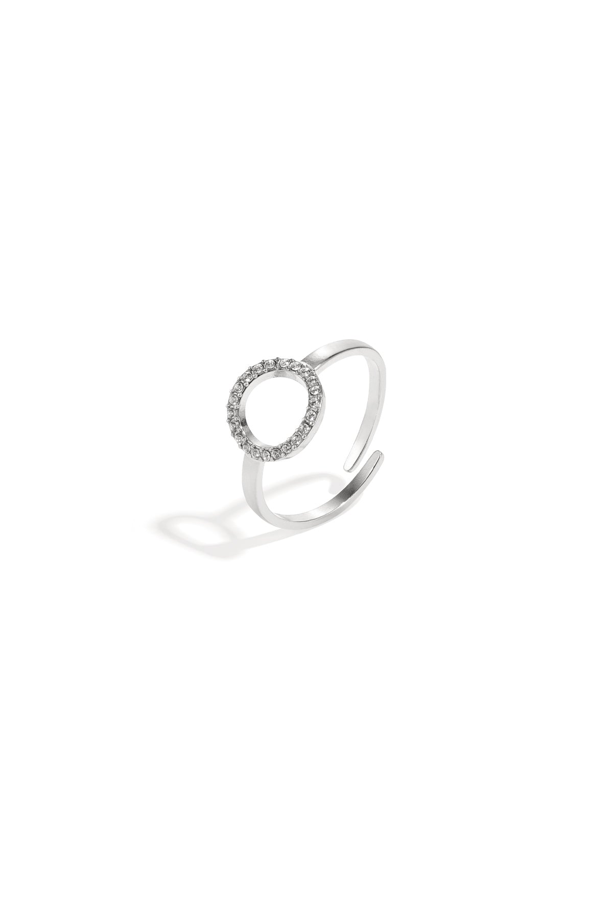 Edelstahl Minimalist Ringe Kreis Casual Daily Simple Serie Damenschmuck