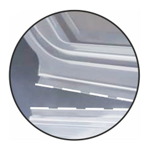 Starpak 50 Verpackungsbecher mit Klappdeckeln, PP transparent 8-eckig