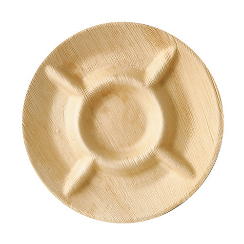 PAPSTAR 6 Teller, Palmblatt "pure" 5-geteilt