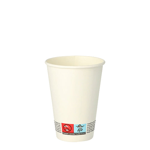 Starpak 50 Automatenbecher, Pappe "To Go" 0,18 l Ø 7 cm · 9,2 cm weiss | Folie (50 Stück)