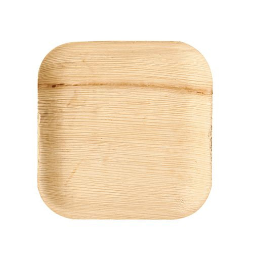 PAPSTAR 25 Teller, Palmblatt "pure" eckig 18 cm x 18 cm x 1,5 cm | Karton (25 Stück)
