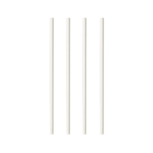 PAPSTAR 100 Shake-Halme, Papier "pure" Ø 8 mm · 25 cm weiss | Folie (100 Stück)