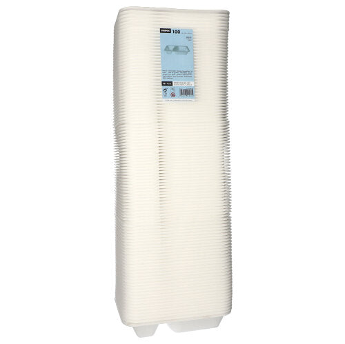 Starpak 100 Siegelschalen, XPS 2-geteilt weiss laminiert