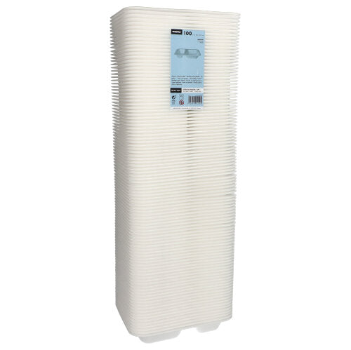 Starpak 100 Siegelschalen, XPS 2-geteilt weiss laminiert