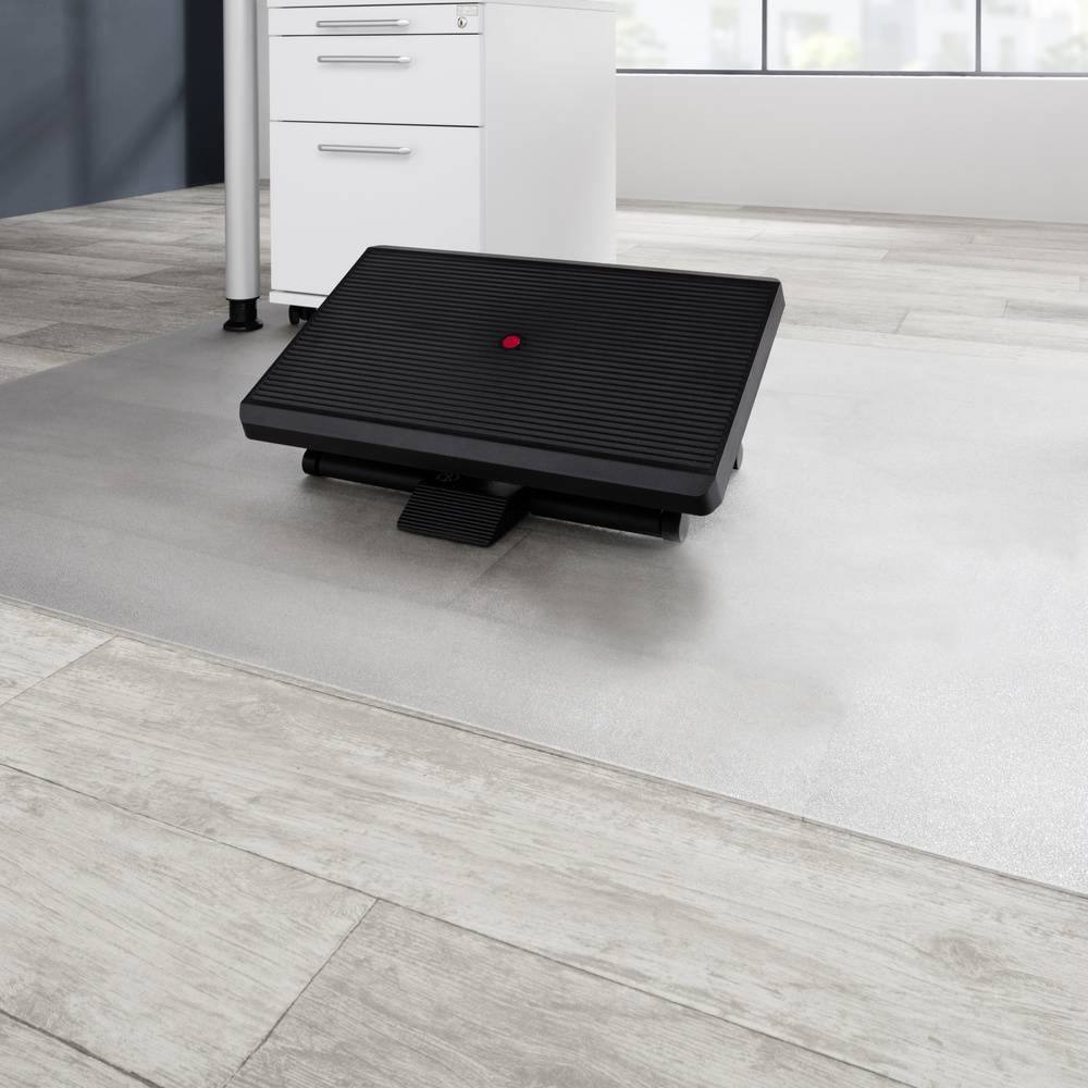 B-grade Hjh Office footrest Piedino Stripe Pro support black tiltable height adjustable