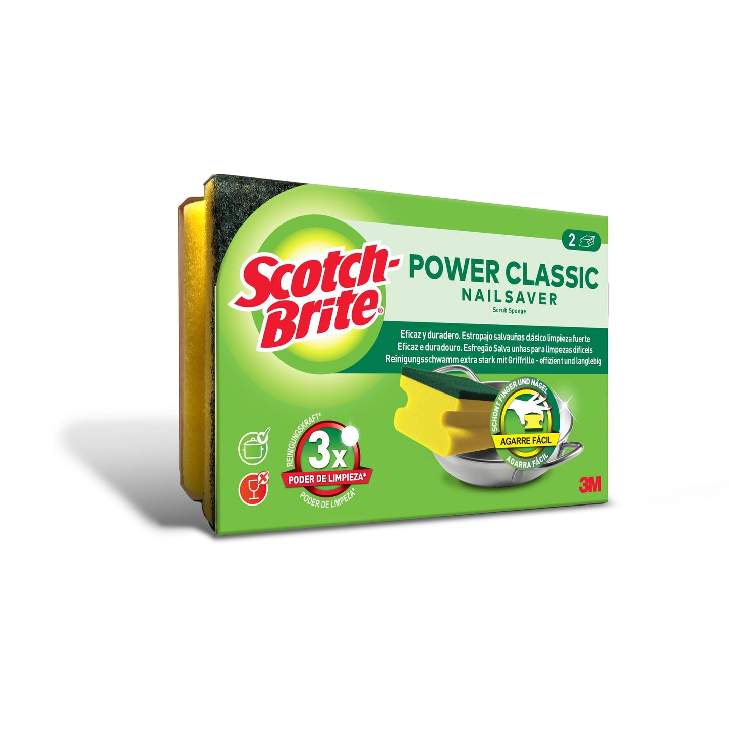 Scotch-Brite® Classic Griffschwamm, 2 Stück pro Packung  | 1 Stück