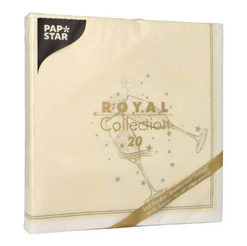PAPSTAR 20 Servietten "ROYAL Collection" 1/4-Falz 40 cm x 40 cm