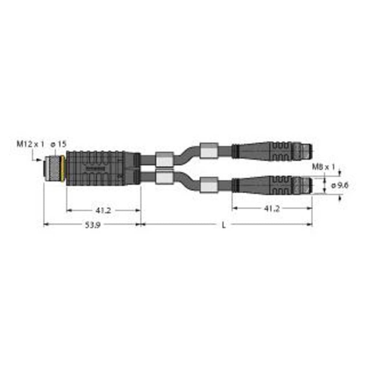 B-Ware Turck 6628166 Sensor /Aktor Verteiler Und Adapter 0.30 M Industriesteckverbinder