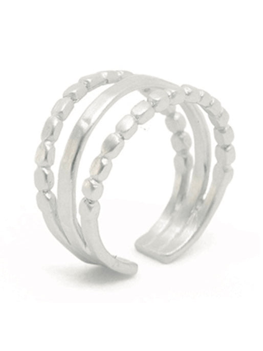 Ring Camu Triple, in silber und gold