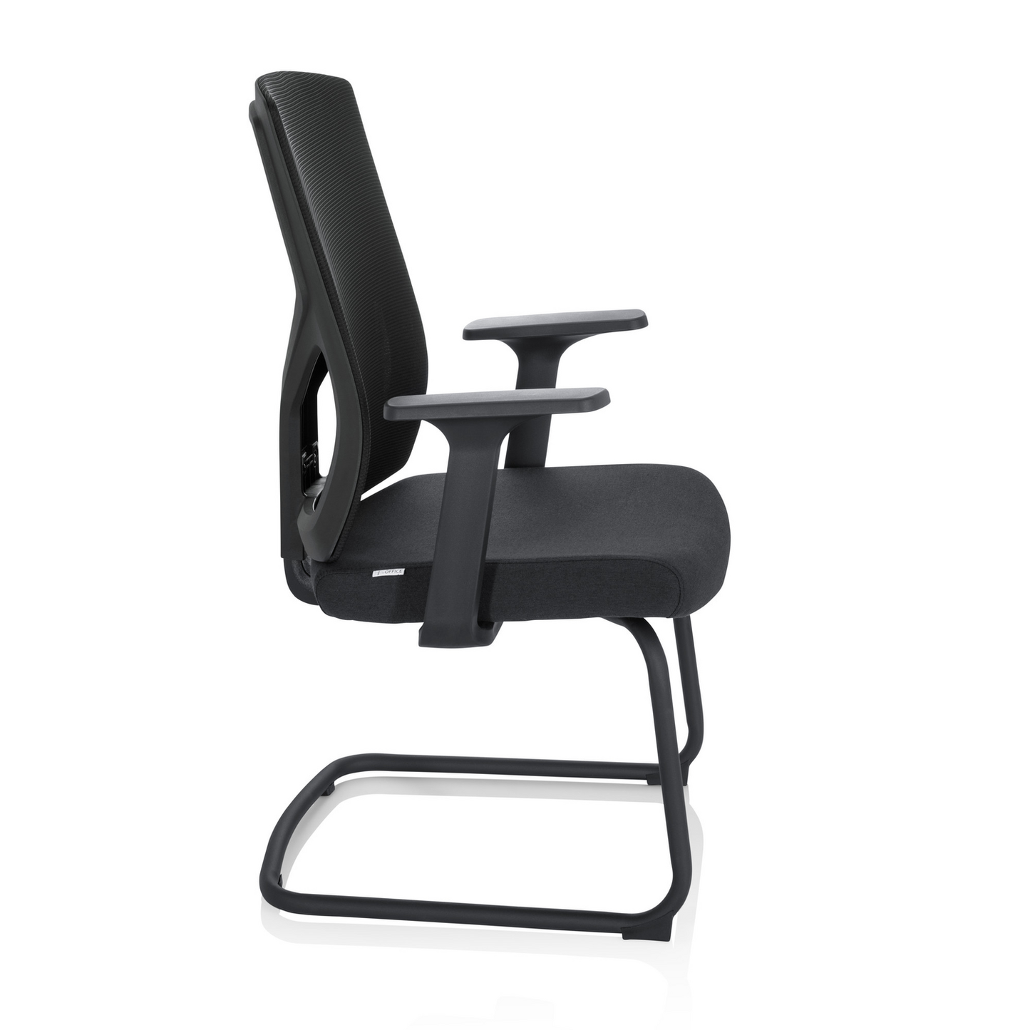 B-Ware Hjh Office Besucherstuhl Konferenzstuhl Stuhl Schwarz Armlehne Breton