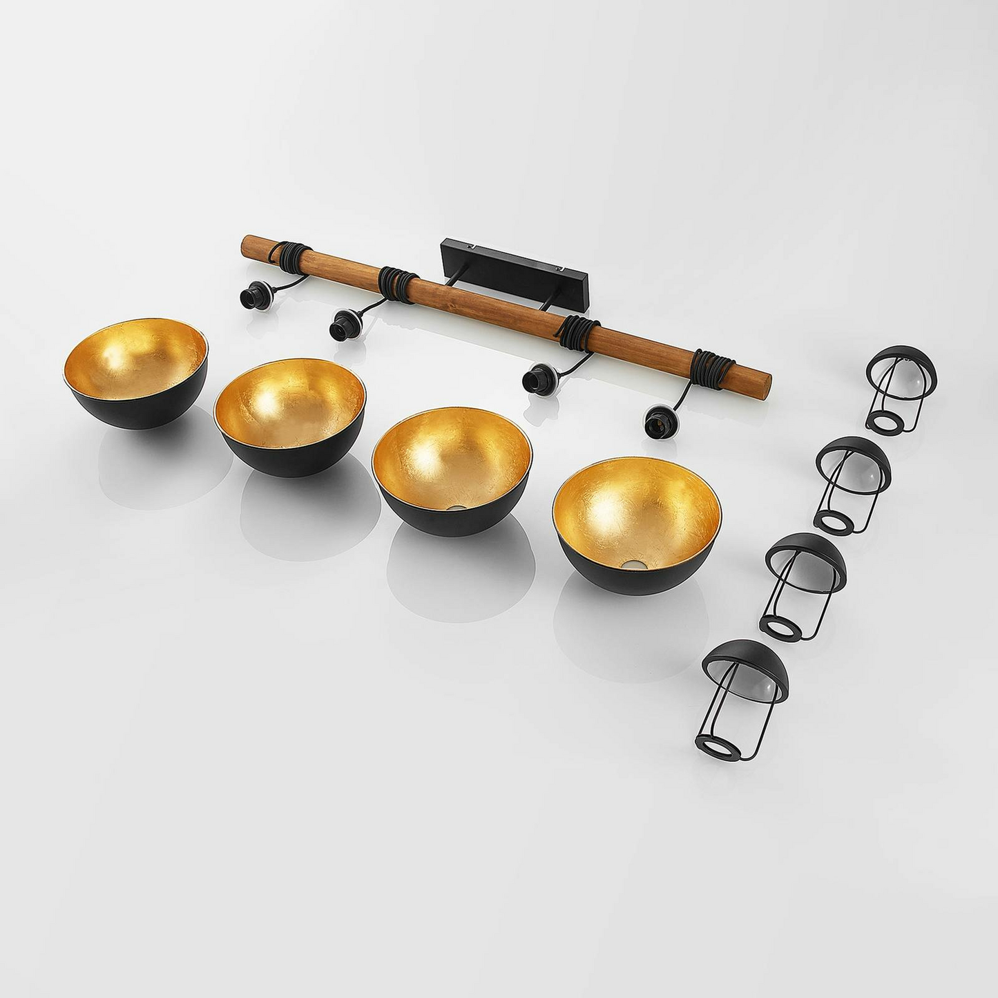 B-stock Lindby Bamila hanging light hanging light lamp light metal wood 4 bulbs 987 