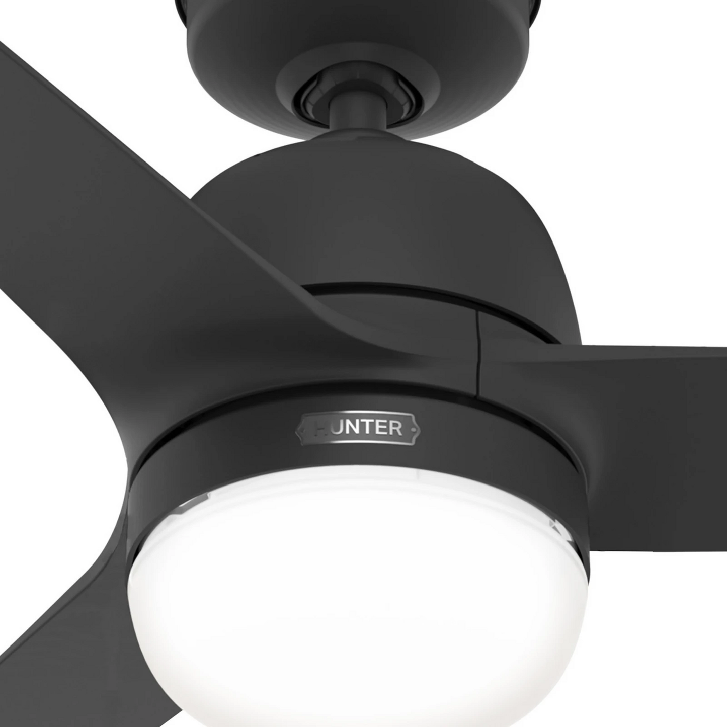 B-stock Hunter Sea Wave ceiling fan lamp IP44 black fan ventilator lamp