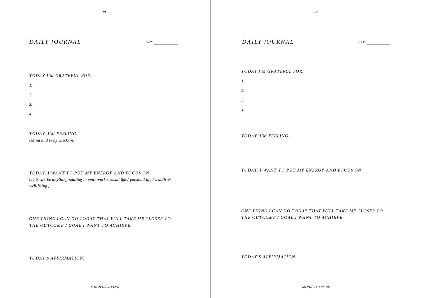 Mindful Living - A diary for a better mindset