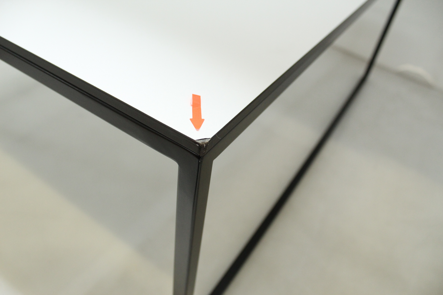 B-grade Hans Hansen Less coffee table, sofa table, side table, coffee table, black and white