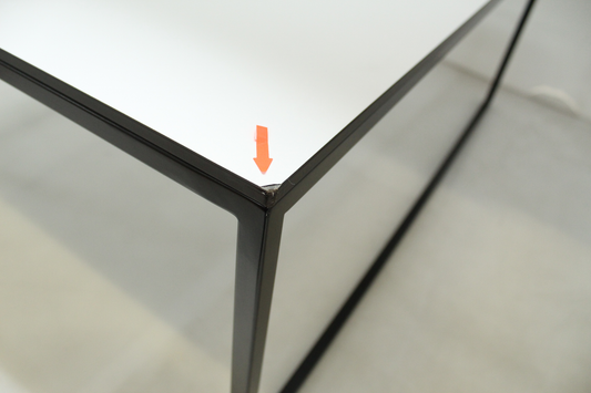 B-flokks Hans Hansen Less kaffiborð, sófaborð, hliðarborð, kaffiborð, svart og hvítt