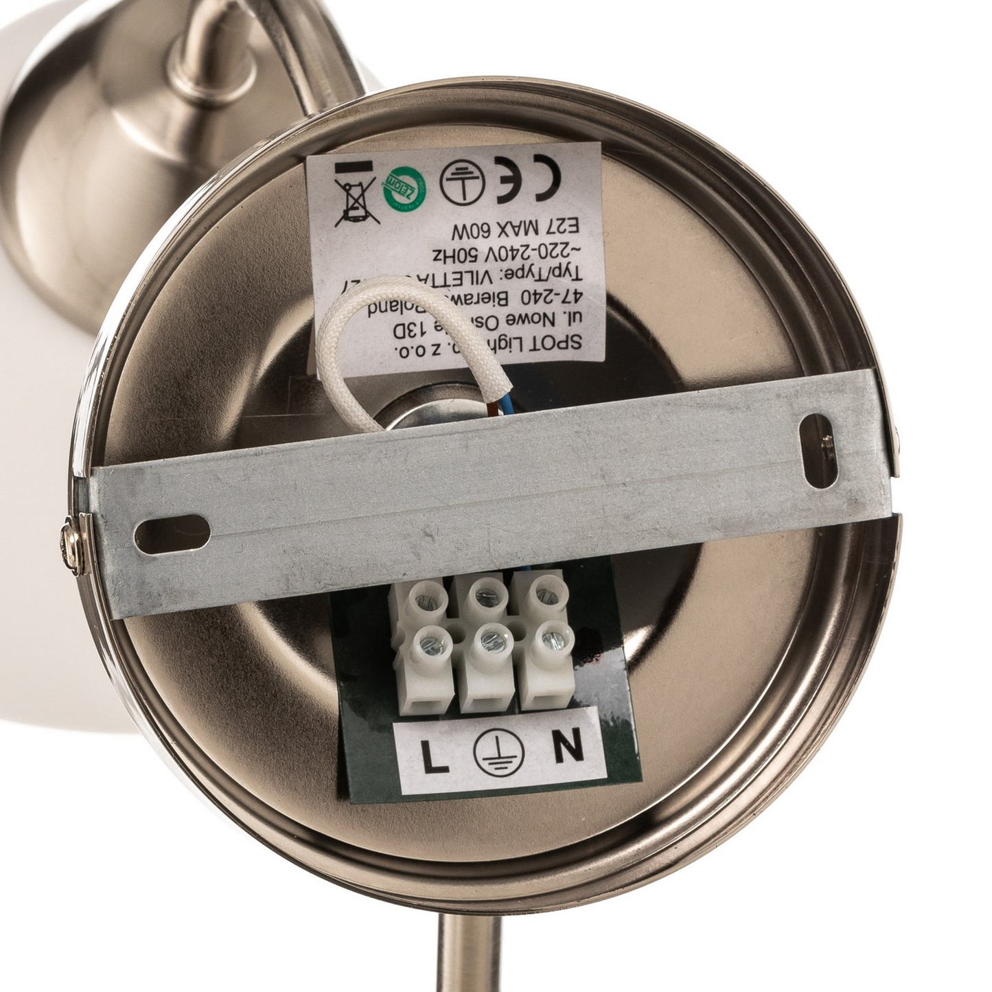 B-flokks Euluna Varietta veggljós með glerskjá, nikkeláferð, skrautlegt veggljós, lampi 