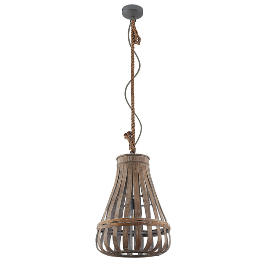 B-grade Lindby Haruno pendant light made of rattan, 42 cm, ceiling lamp, ceiling light, lamp, spotlight