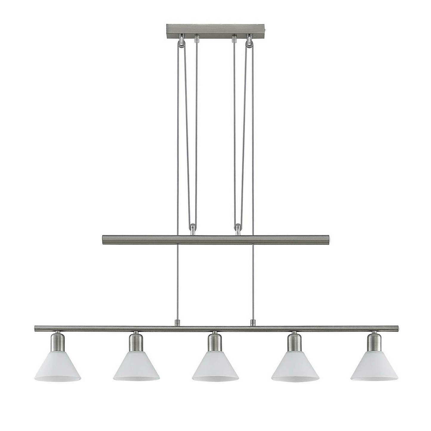 Elc Bealia hengiljós, loftljós, stillanleg, 5 perur, Nic457 