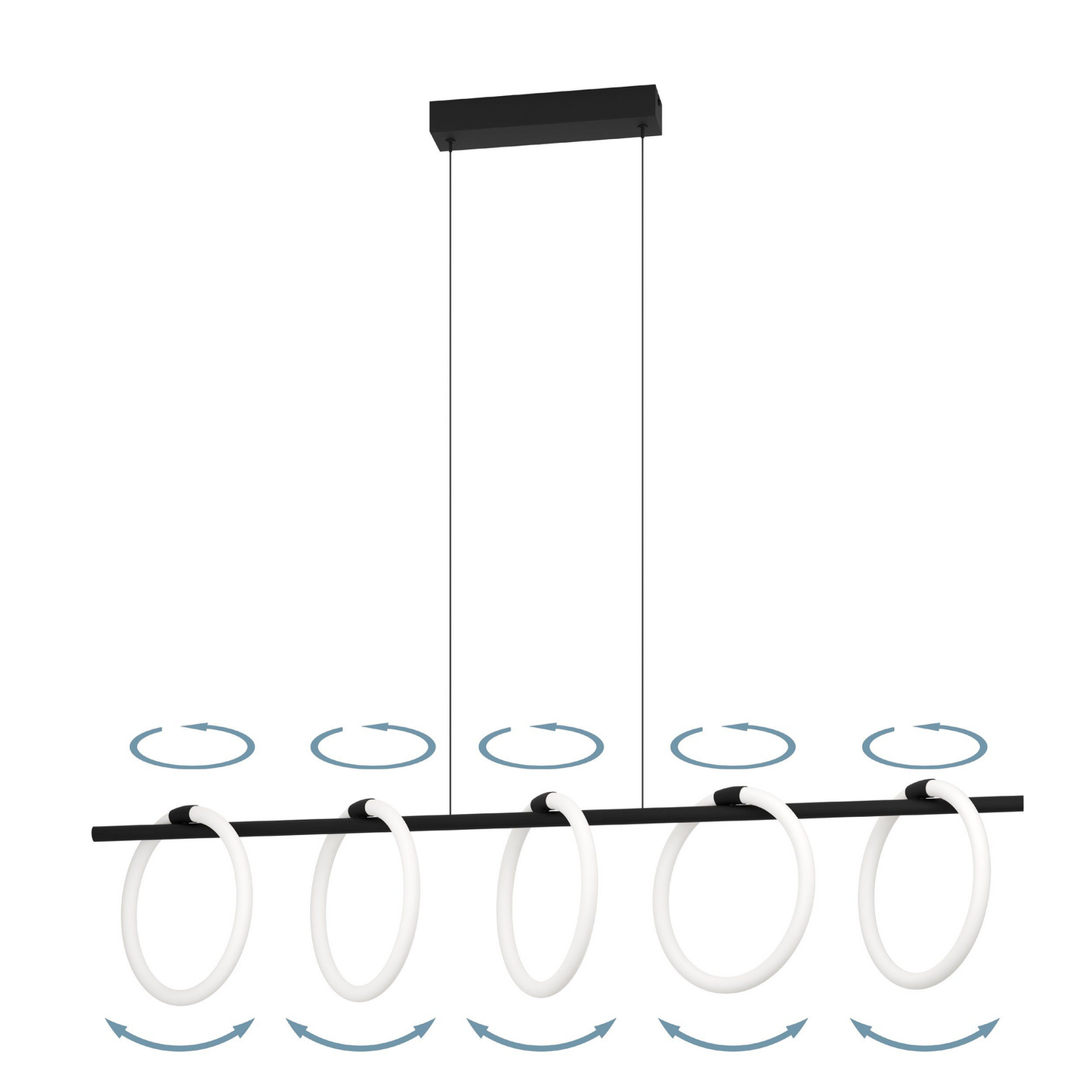 B-flokks Eglo Caranacoa hengiljós, loftlampi, loftljós, lampi, ljósabúnaður, hengilampi