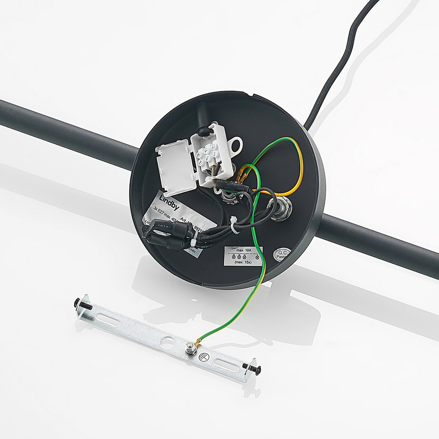 B-Ware Lindby Benja Pendellampe Hängeleuchte Hängelampe Deckenlampe Dreiflammig Schw214