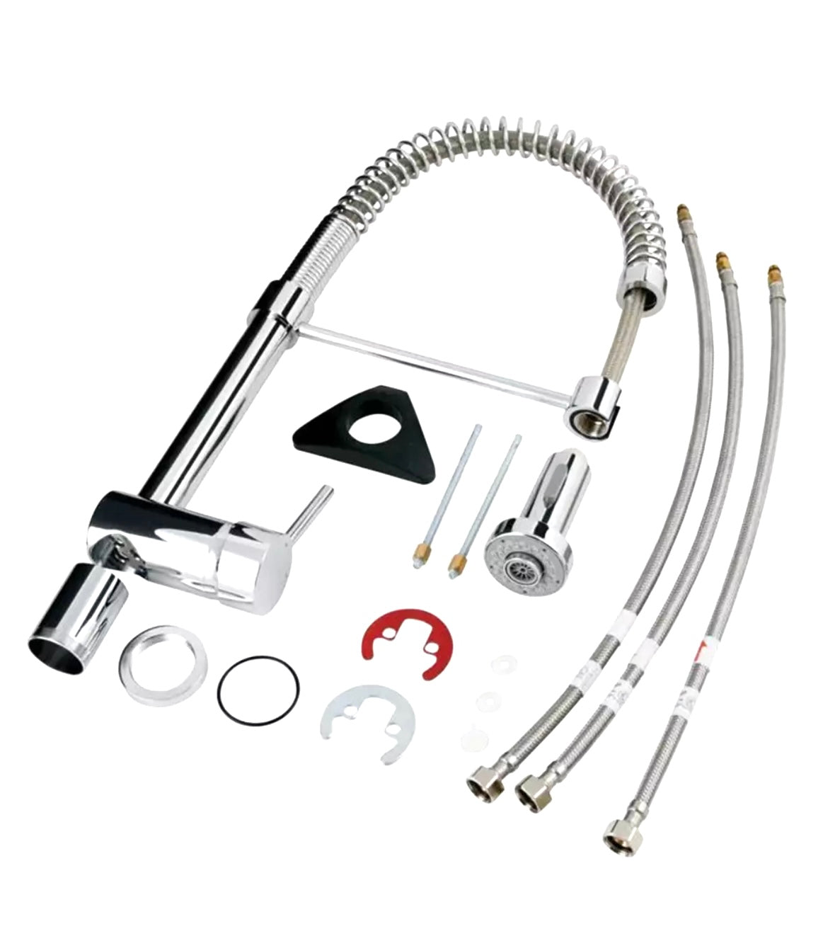 AquaSu „Bali Professional“ Spültisch-Einhebelmischer (Niederdruck, herausziehbar, chrom)