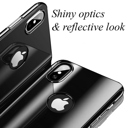 NALIA 360 Grad Handy Hülle für Apple iPhone XS Max, Full Cover & Schutzglas Case