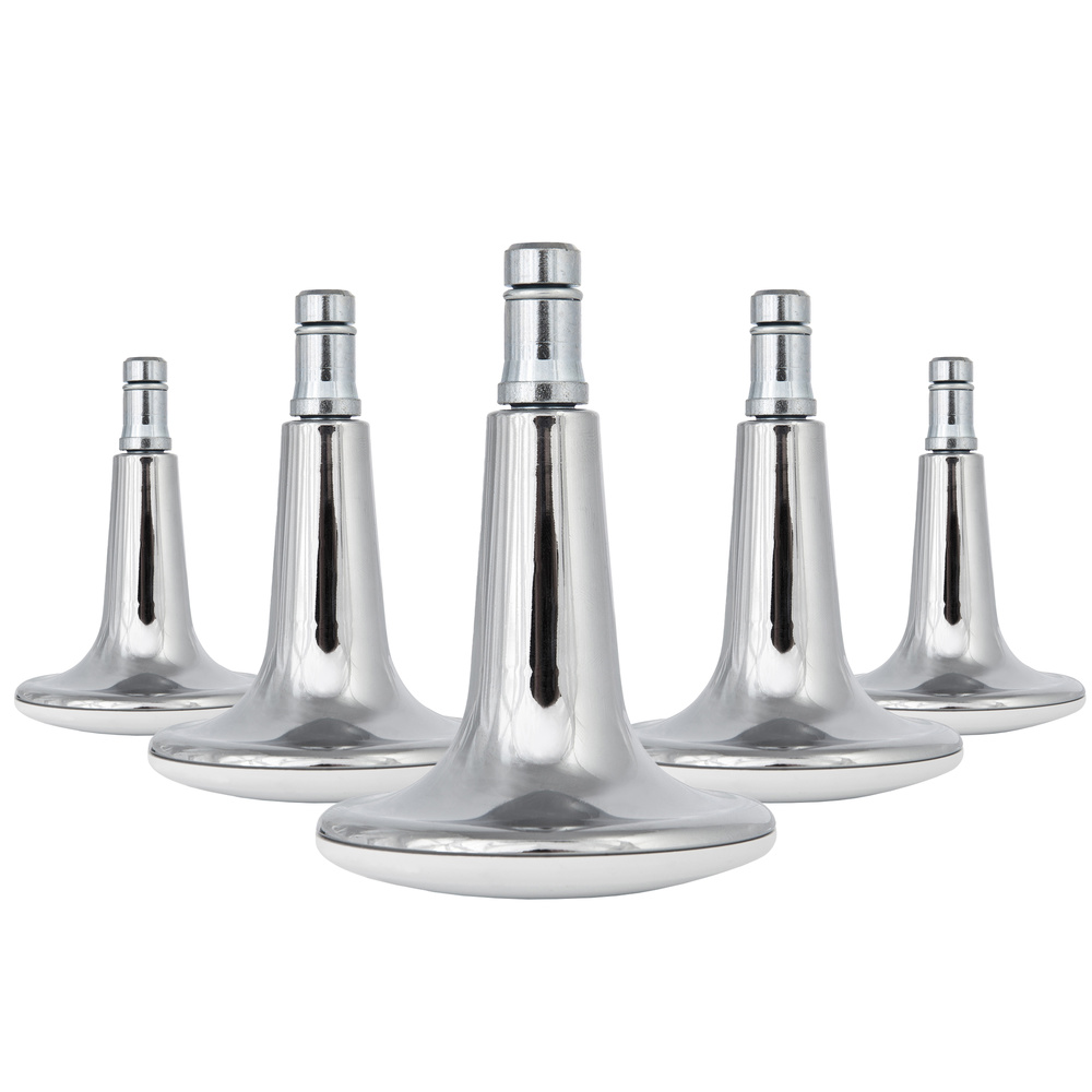 Gólfrenningar frá Hjh Office, B-flokks, stólfætur, krómaðir, 11 mm x 65 mm, 5 stk. í pakka