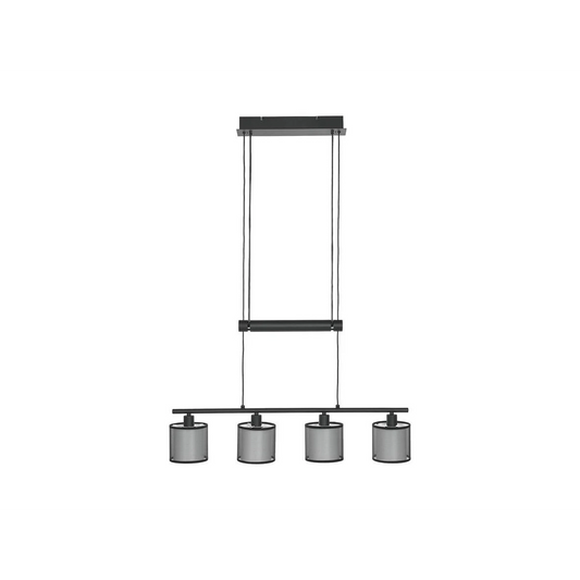 B-grade Lindby Chizoma pendant lamp, hanging light, ceiling lamp, E27, 4 lights, fabric shades