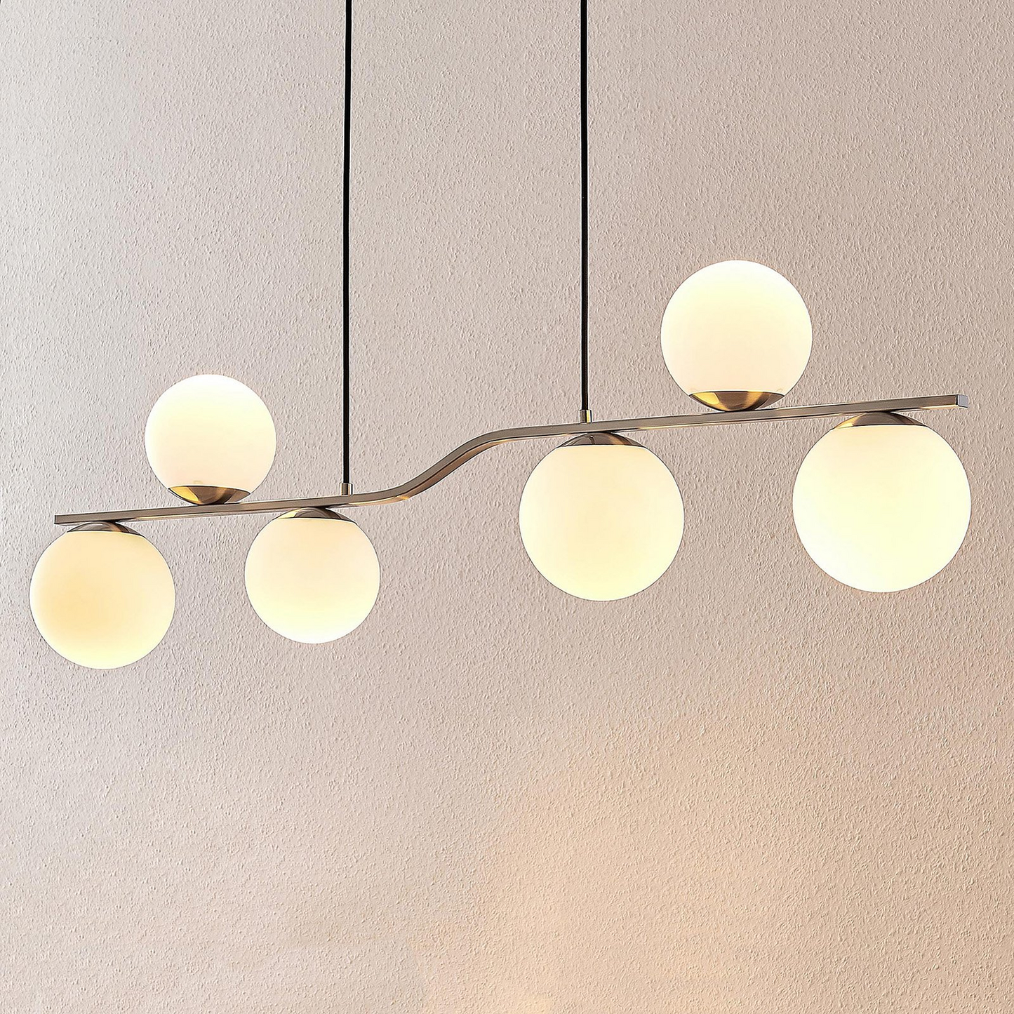 B-grade Lindby Avalyn pendant light, ceiling lamp, hanging lamp, white Nic299