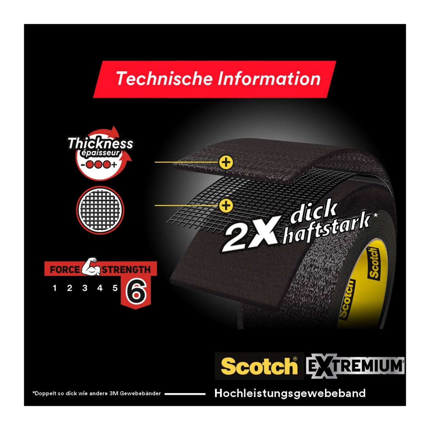 Scotch® Extremium™ Ultra Hochleistungs-Klebeband DT17, 10 m x 24 mm, 6 STK,/PACKUNG | Packung (1 Rolle)