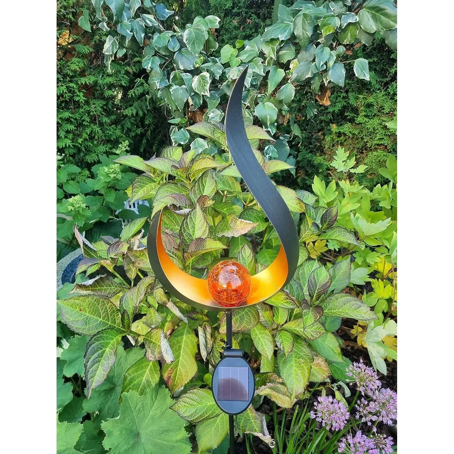 Solarleuchte SKY Solar Solarlampe schwarz Metall Höhe 90 cm Welle