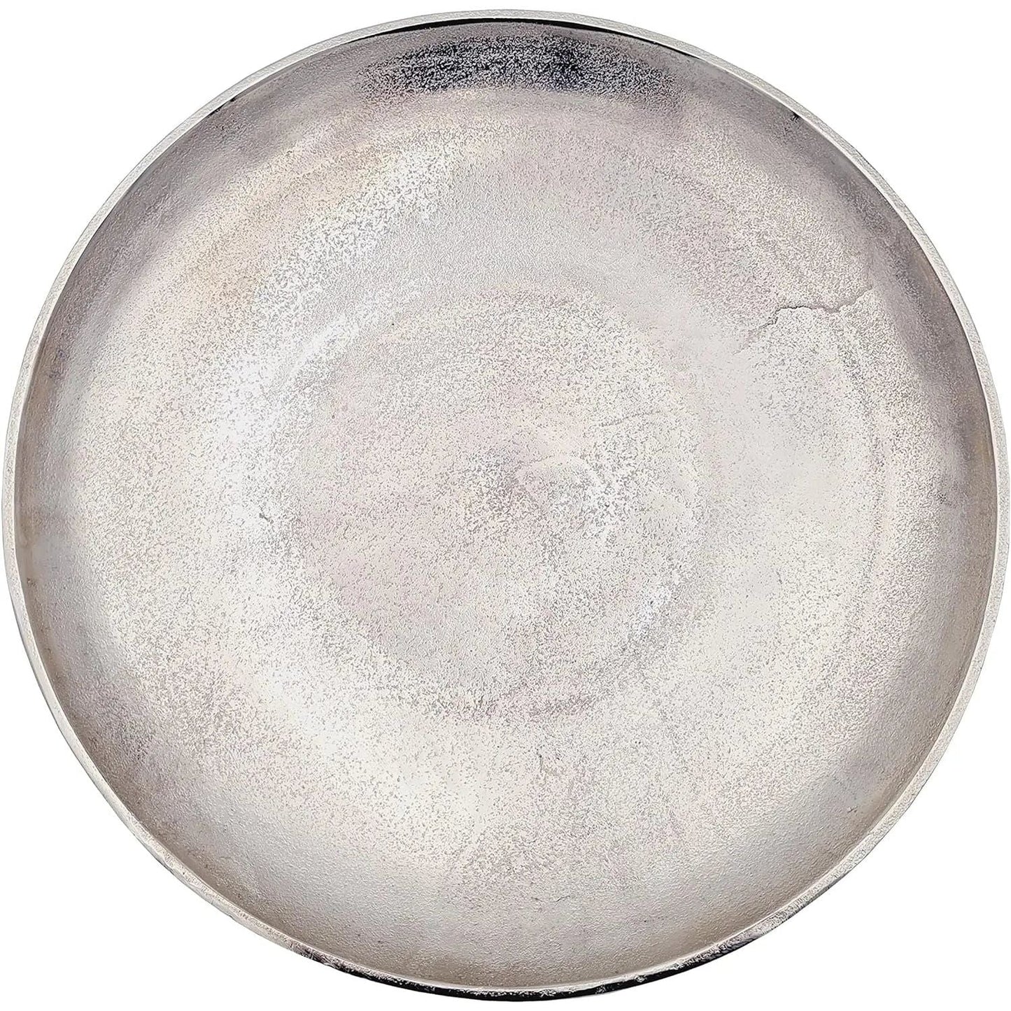 Dekoschale MILA silber Metall Schale Deko Teller Kerzenschale Ø 38 cm