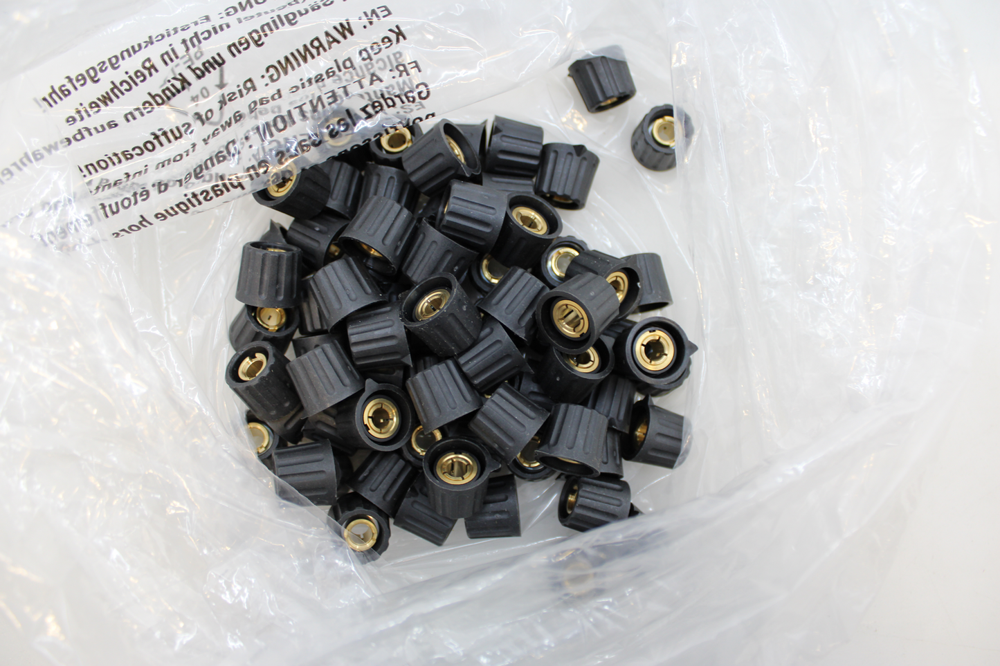 Snúningshnappur af B-flokki fyrir potentiometer 429912 Svartur (mattur) (Ø x H) 20 mm x 17 mm 72 stykki