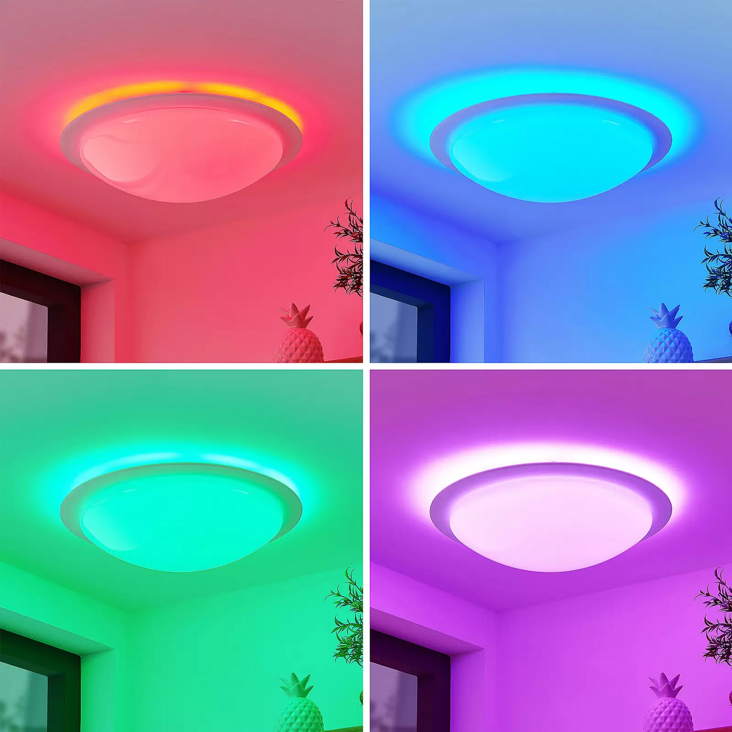 Lindby loftlampi á lager, loftljós, loftljós með fjarstýringu, Aurela LED dimmanleg