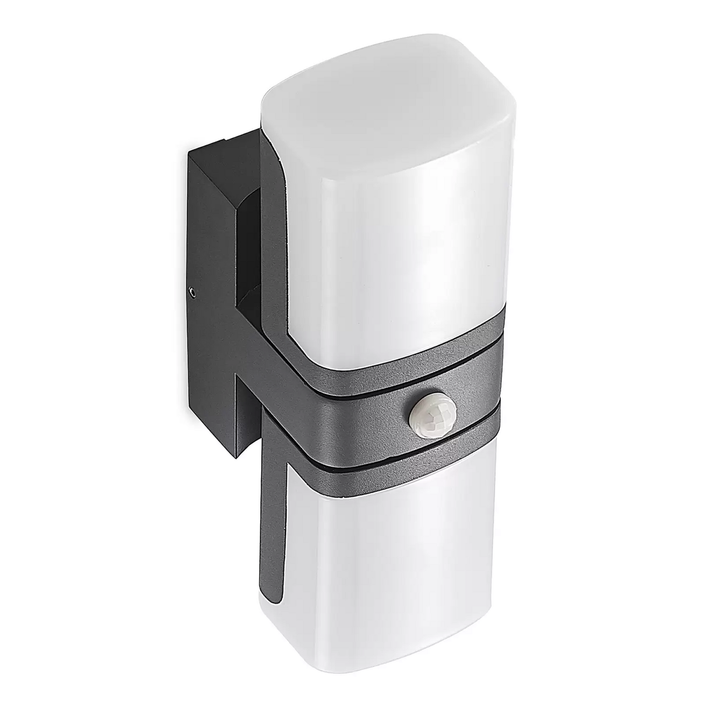 B-grade Lindby Jasiah LED outdoor wall light, wall lamp, rotatable with sensor