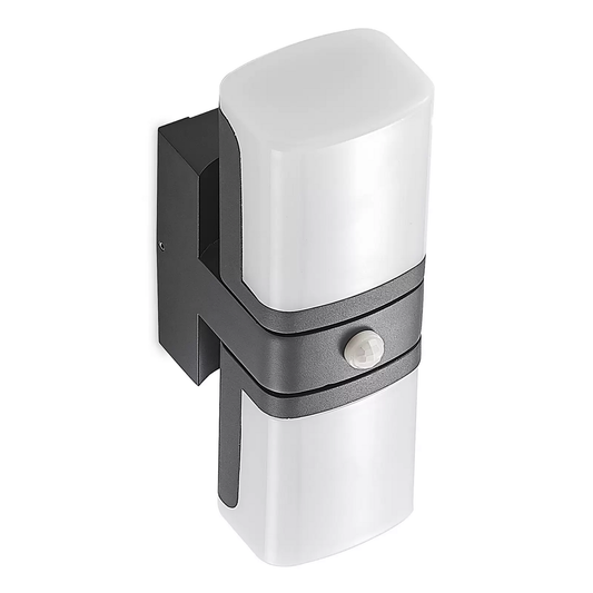 B-grade Lindby Jasiah LED outdoor wall light, wall lamp, rotatable with sensor