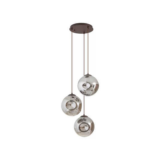 B-stock Lindby hanging light Valentina E27 ø 49cm smoke gray glass hanging lamp lamp Leuc643