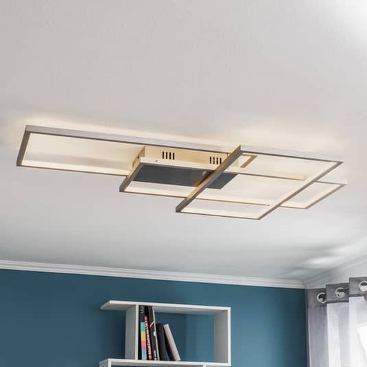 B-grade Lindby Charis LED ceiling lamp, light fixture, ceiling light for hallway, Wi-Fi, app, RGBW, 39 W 