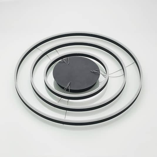 B-lager Arcchio Albiona LED hengiljós hengiljós lampi ljós svart 3 hringir