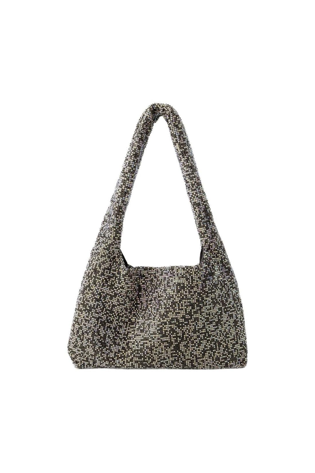 Crystal Mesh Armpit Tasche - Kara - Polyster - Black Pixel