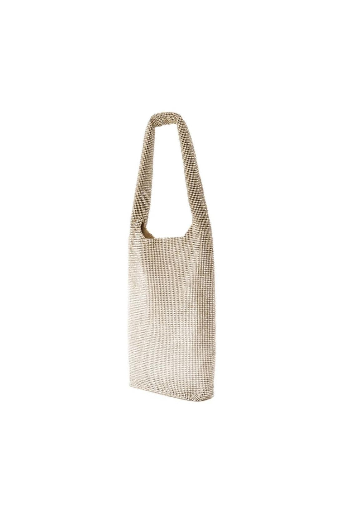 Schultertasche Crystal Mesh Wine Cooler - Kara - Mesh - Beige