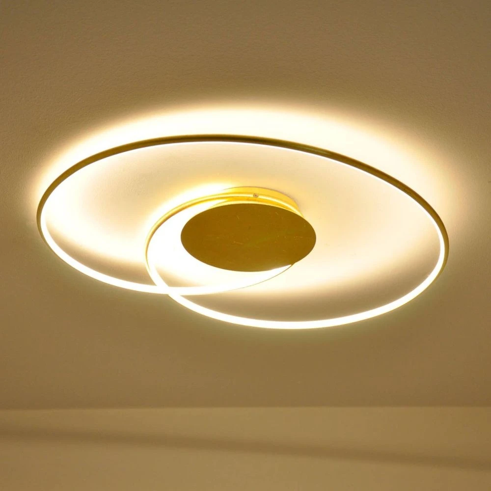 B-grade Lindby LED ceiling lamp Joline ceiling lamp light LED 33 W gold ø 74 cm 935 