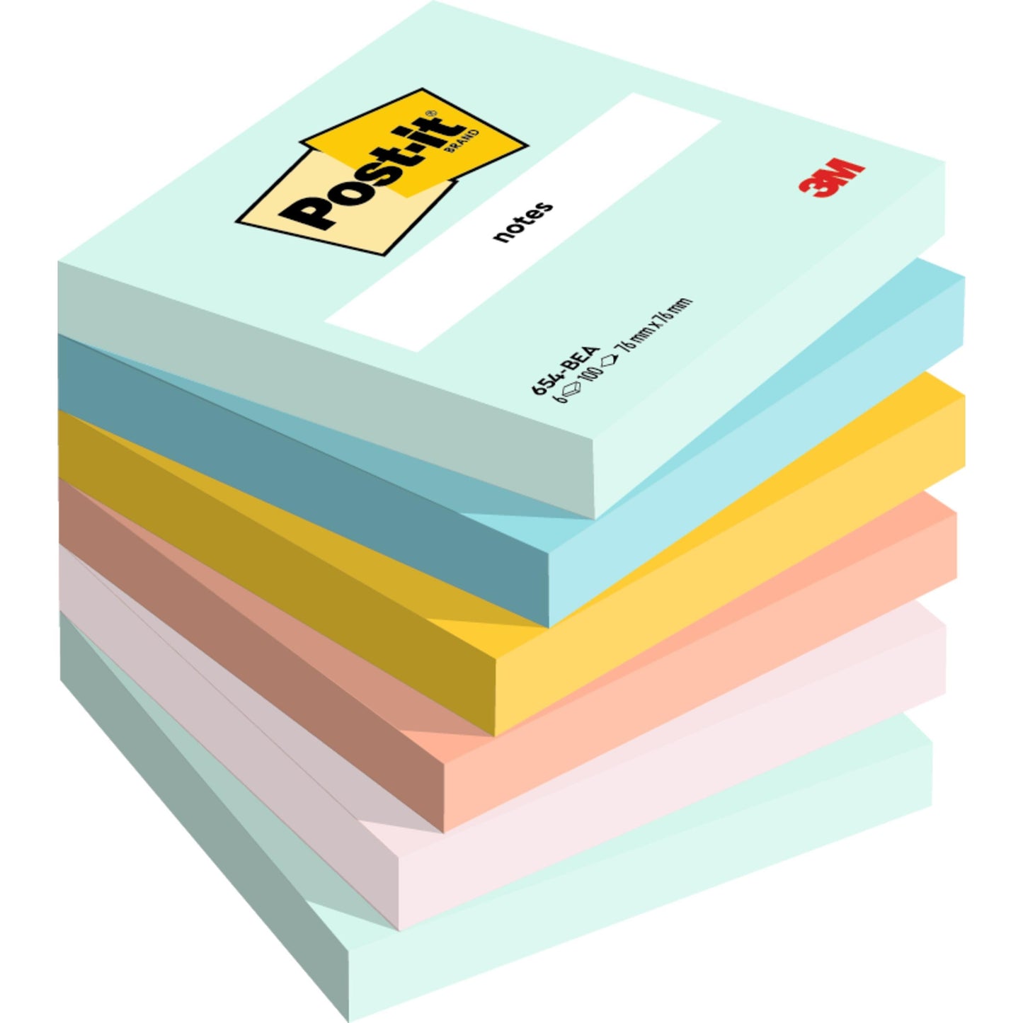 Post-it® Notes, 76 mm x 76 mm, 100 Blatt/Block, 100% PEFC