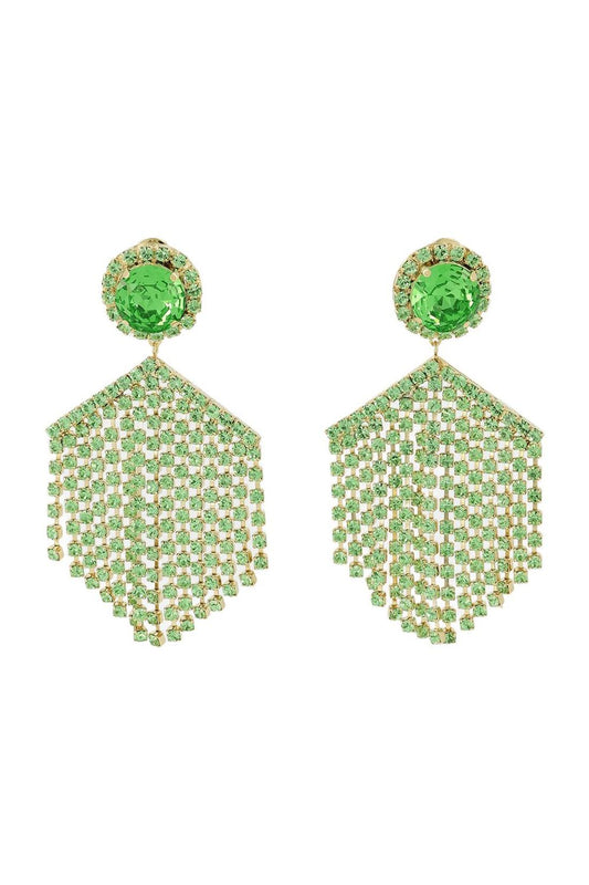 Erdbeer-Ohrringe - Shourouk - Strasssteine - Grün