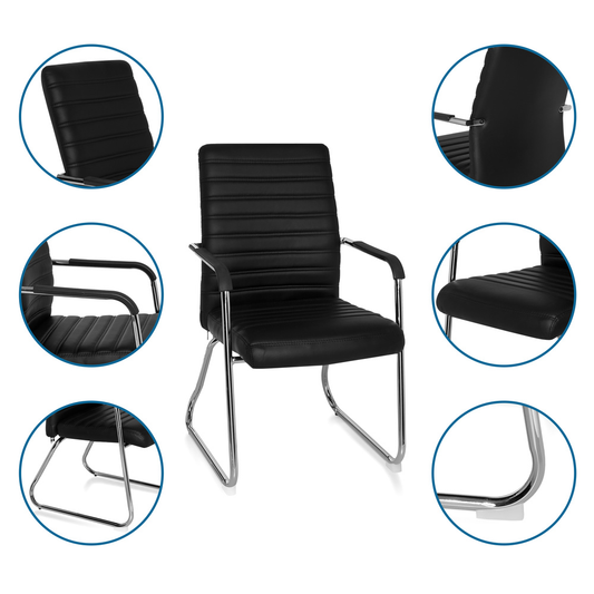 B-stock Hjh Office Steel V Pu conference chair, sled chair, office chair, dining chair