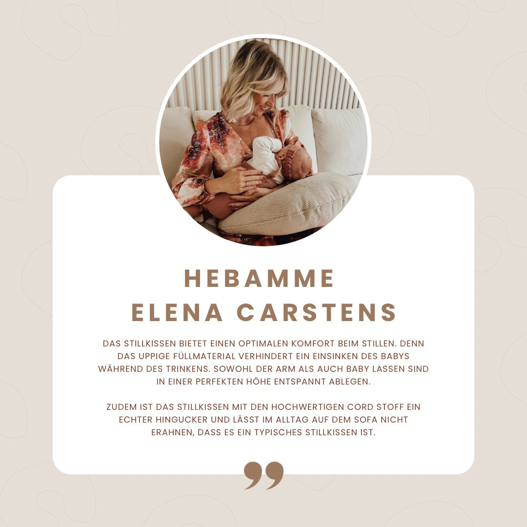 Stillkissen Halbmond Cord – Komfort, Unterstützung & stilvolle Optik