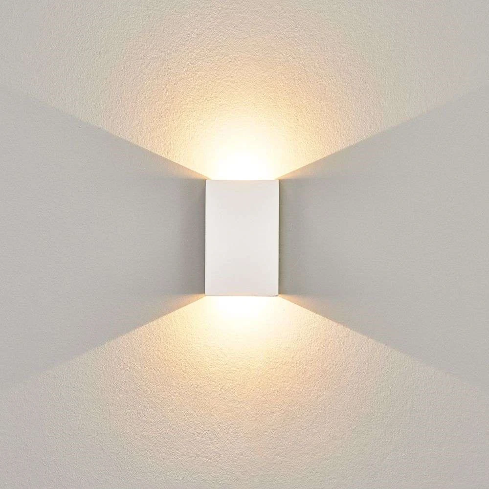 B-Ware Led Wandleuchte Wandleuchte Wandlampe Lampe Leuchte Fabiola Led Gips Lindby Weiß