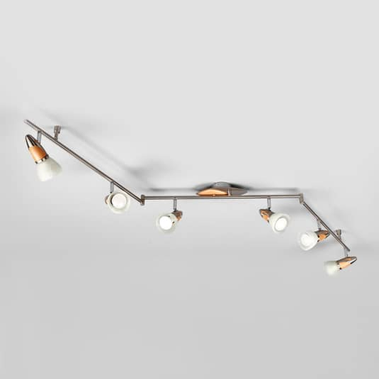 B-Ware Lindby 6 Flammige Led Holz Deckenlampe Marena Deckenlampe Deko Deckenlicht 253