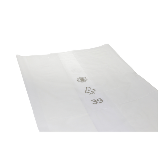 DEISS PREMIUM Abfallsack 240 Liter transparent Seitenfalte, T150  | Karton (100 Säcke)