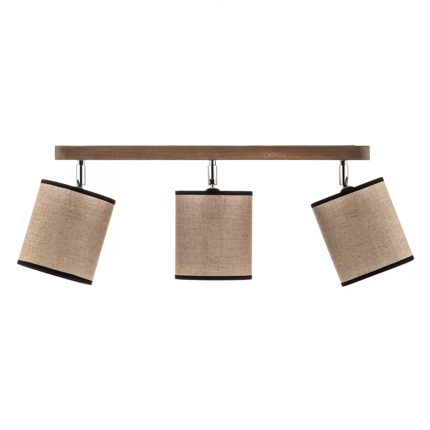 B-grade Euluna Tubo ceiling spotlight, pendant light, pine wood, beige, 3 lights